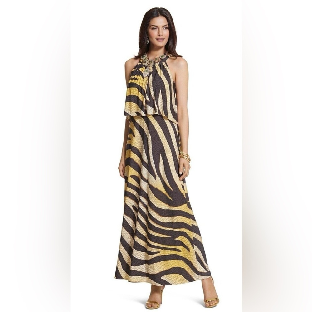 Great maxi dress Size 1 (Chicos sizing) fits size 10. Beautiful flowing style